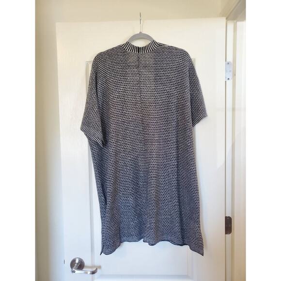 Eileen Fisher 100% Organic Linen Black White Knit Kimono Cardigan NWT, Medium - Picture 11 of 14